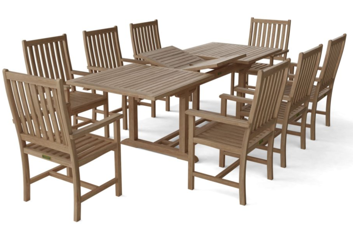 Bahama Wilshire Armchair 9-Pieces Extension Dining Set