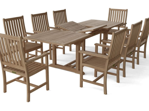 Bahama Wilshire Armchair 9-Pieces Extension Dining Set