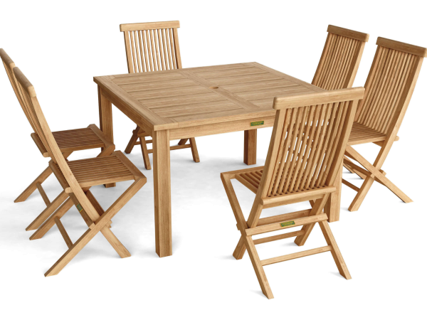 Windsor Comfort Chair 5-Pieces Folding Dining Set