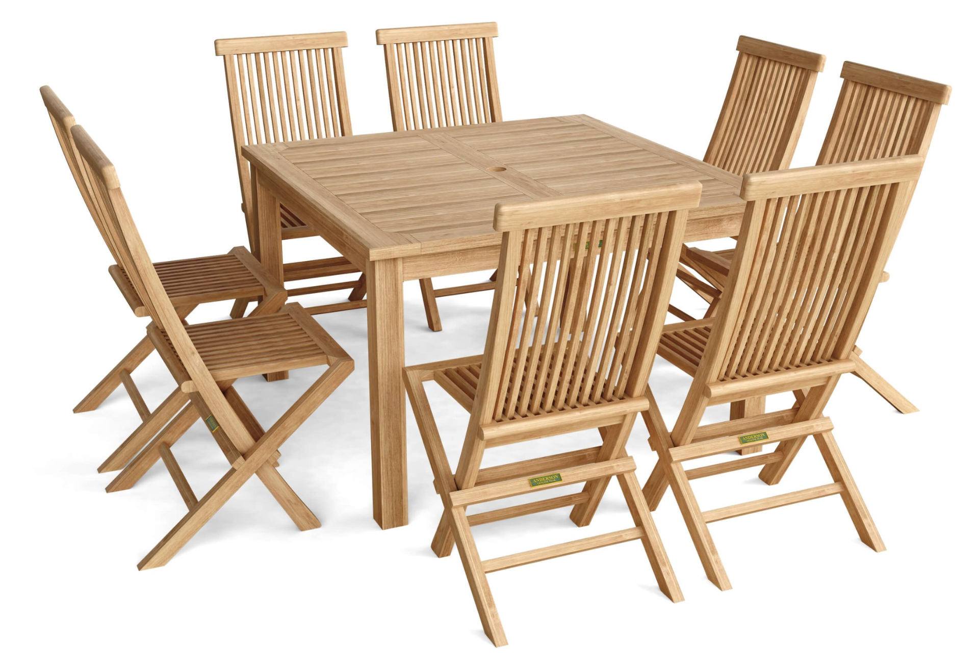 Windsor Classic Chair 9-Pieces Folding Dining Set