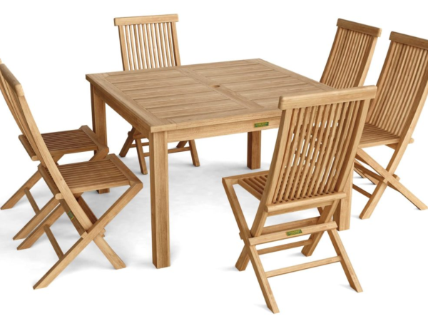 Windsor Classic Chair 7-Pieces Folding Dining Set