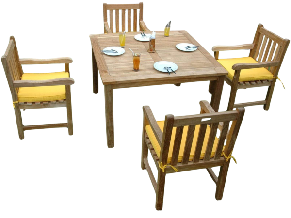 Windsor Classic Armchair 5-Pieces Dining Table Set