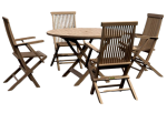 Bahama Classic Folding Armchair 5-Pieces Dining Set