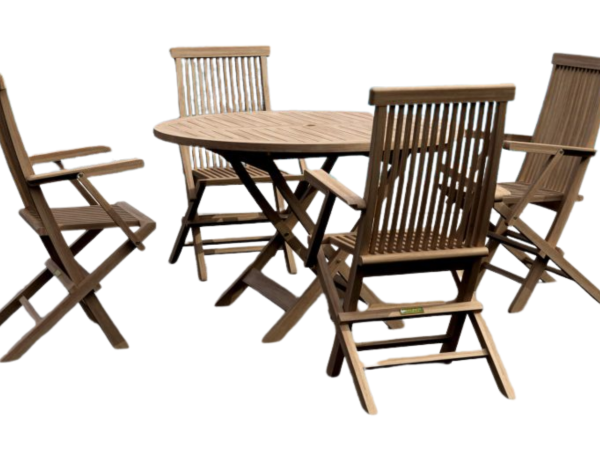 Bahama Classic Folding Armchair 5-Pieces Dining Set
