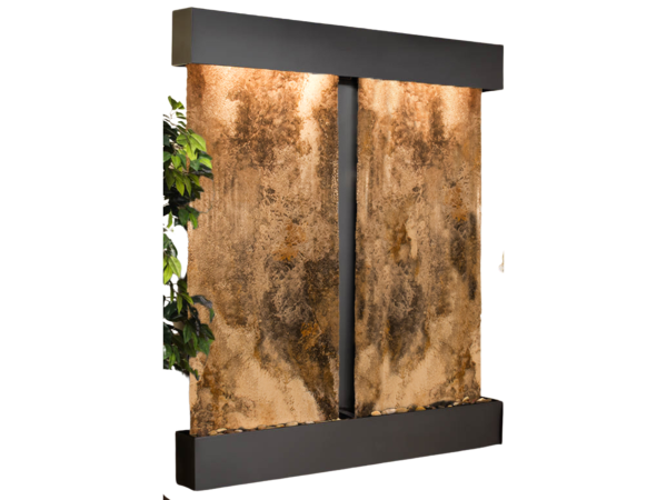 Cottonwood Falls-Square-Blackened copper-Magnifico Travertine