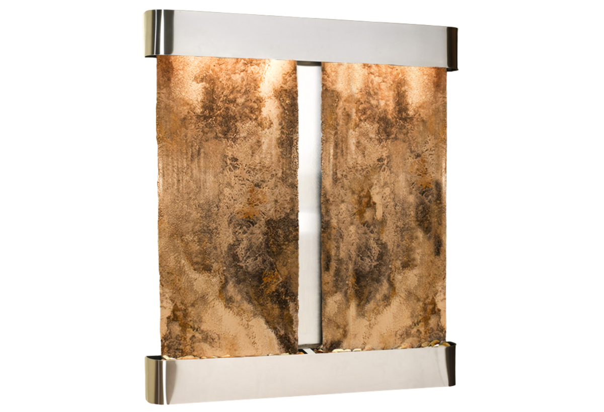 Cottonwood Falls-Round-Stainless Steel-Magnifico Travertine