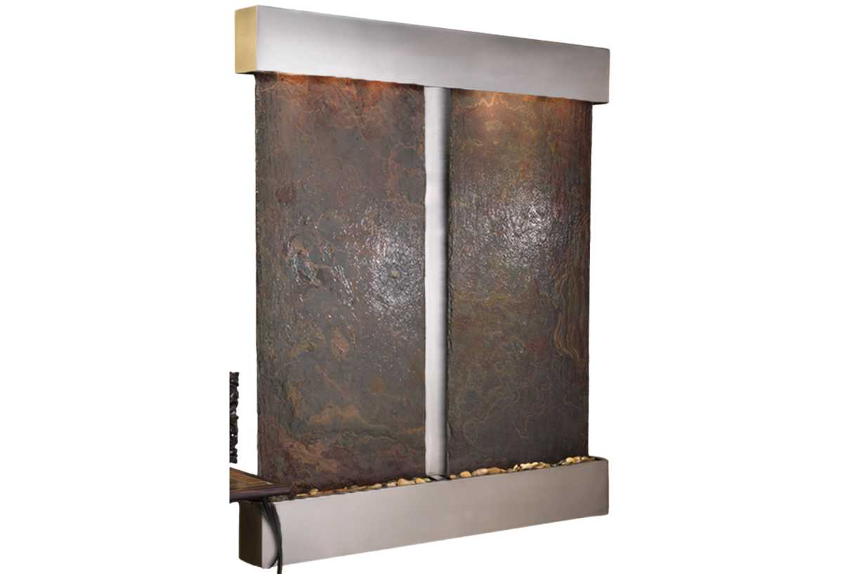 Cottonwood Falls-Square-Stainless Steel-Multi-Color Natural Slate