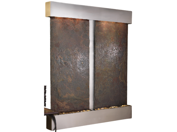 Cottonwood Falls-Square-Stainless Steel-Multi-Color Natural Slate