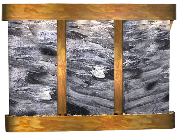 Olympus Falls-Round-Rustic Copper-Black Spider Marble