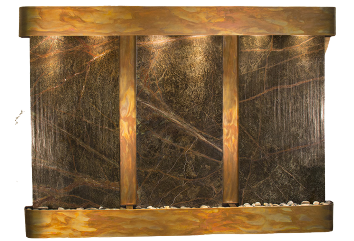 Olympus Falls-Round-Rustic Copper-Green Marble
