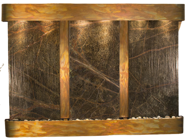 Olympus Falls-Round-Rustic Copper-Green Marble