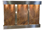 Olympus Falls-Square-Stainless Steel-Brown Marble