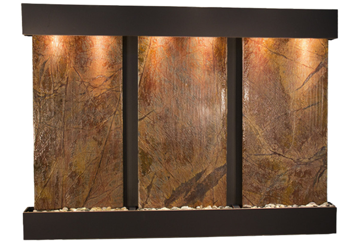 Olympus Falls-Square-Blackened Copper-Brown Marble