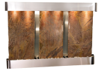 Olympus Falls-Round-Stainless Steel-Brown Marble