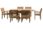 Bahama Sahara Armchair 7-Pieces 87″ Oval Dining Set