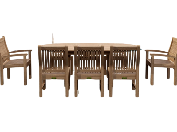 Bahama Sahara 9-Pieces 78″ Oval Dining Set