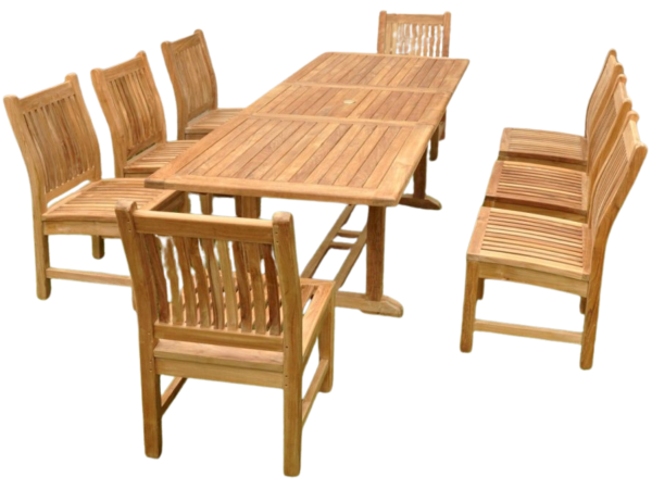 Bahama Sahara 9-Pieces 8′ Rectangular Dining Set