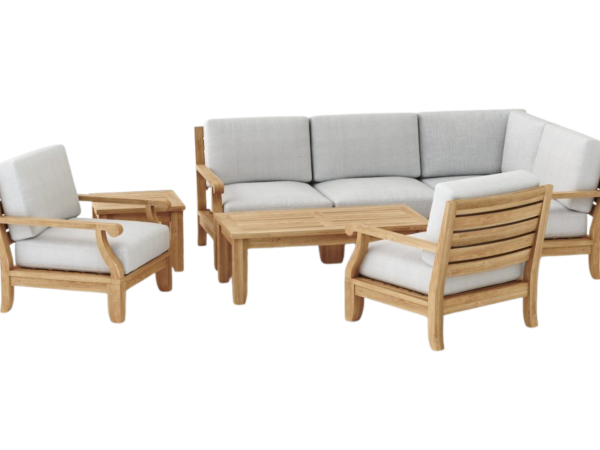 Riviera Luxe 7-Pieces Modular Set With Rectangular Table A
