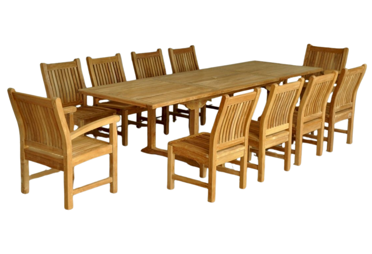 Bahama Sahara 11-Pieces 10′ Rectangular Dining Set
