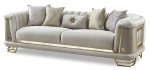 Romans Stationary Living Room Sofa - Cream | 3 Seat Sofa