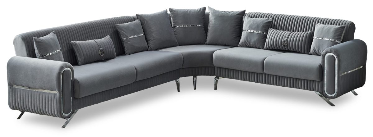 Royal Sectional – Light Gray | Elegant Comfort for Modern Living