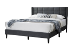 QUEEN BED CHARCOAL LINEN