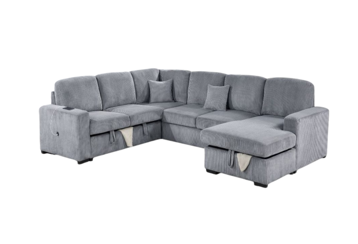 4PC CONVERTIBLE SECTIONAL FOG