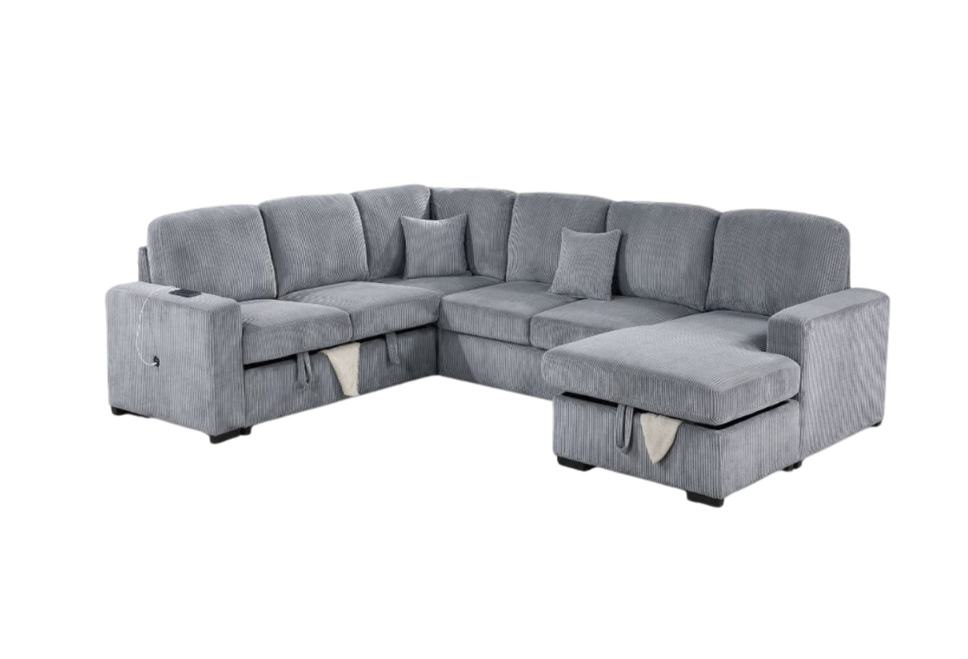 4PC CONVERTIBLE SECTIONAL FOG