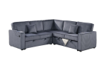 3PC CONVERTIBLE SECTIONAL DARK GRAY