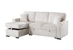 CONVERTIBLE SECTIONAL W/USB BEIGE