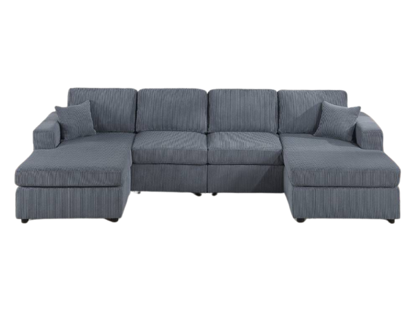 DOUBLE CHAISE SECTIONAL – DARK GRAY