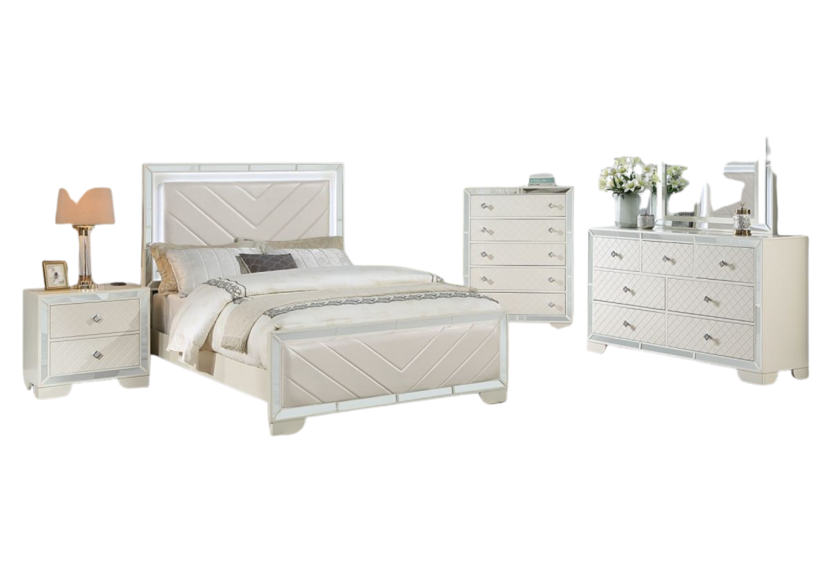 CREAM NIGHTSTAND FOR 9642 / 63 W/ WIRELESS CHARGING