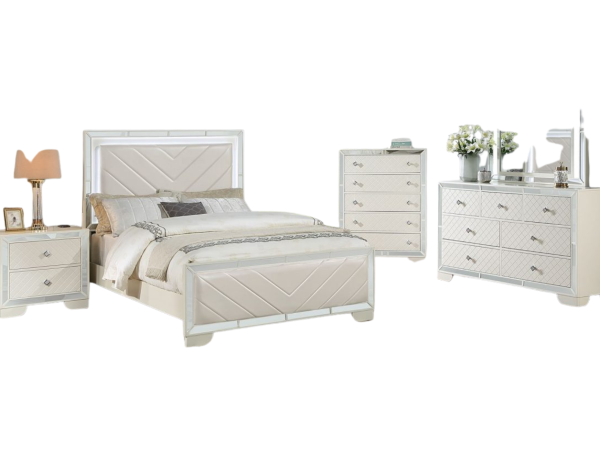 CREAM NIGHTSTAND FOR 9642 / 63 W/ WIRELESS CHARGING