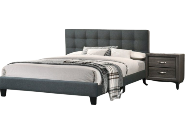 DARK GRAY QUEEN PLATFORM BED