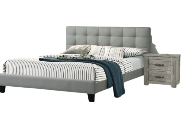 LIGHT GREY FULL BED | Charcoal polyfiber Fabric