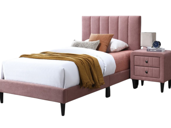 NIGHTSTAND BRUSHED LINEN PINK