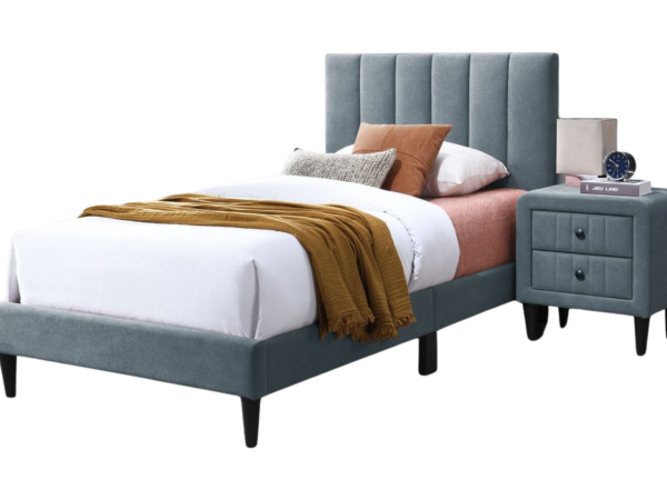 NIGHSTAND BRUSHED LINEN GRAY
