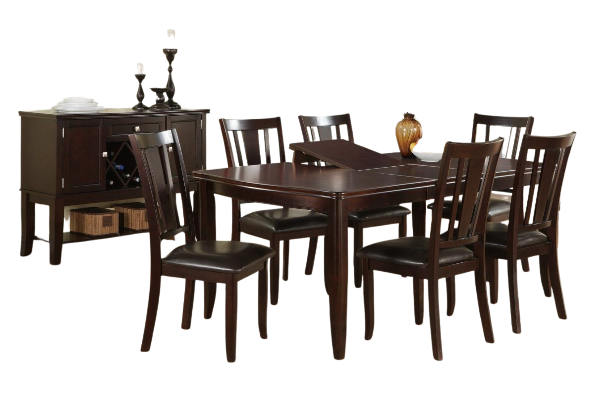 Counter Height – Espresso Finish Dining Chair (SOLD AS PAIR)