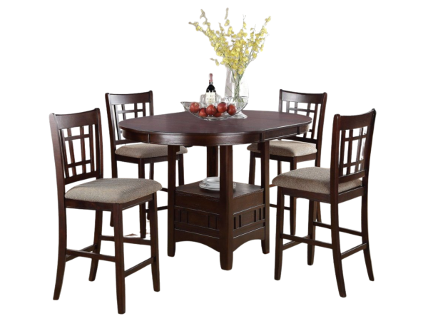DARK ROSY BROWN COUNTER HEIGHT TABLE (ONLY TABLE)