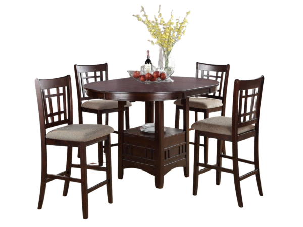 DARK ROSY BROWN COUNTER HEIGHT CHAIR (SOLD AS PAIR)