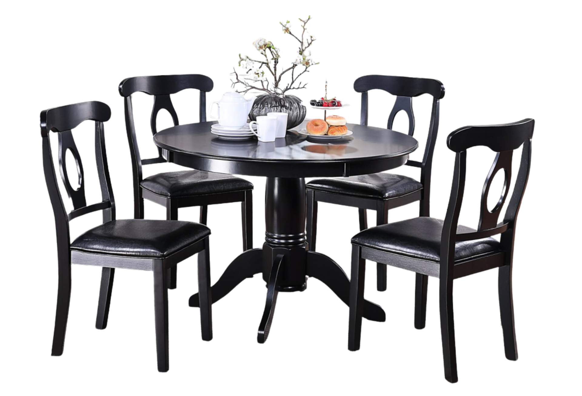 5PC DINING SET BLACK