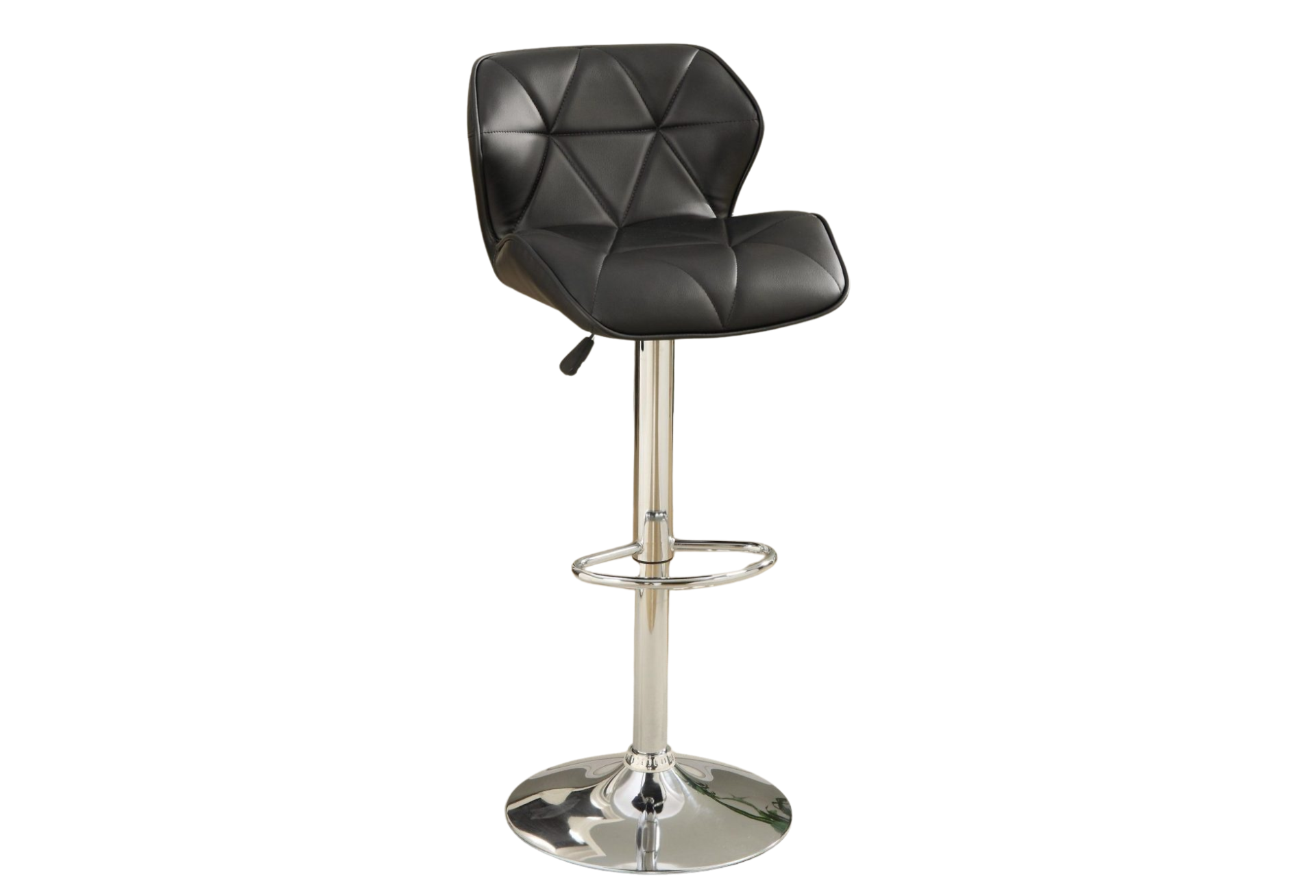 BLACK LEATHER BAR STOOL (SOLD AS PAIR)