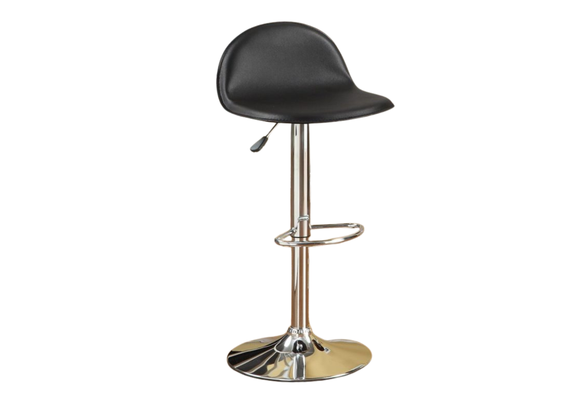 BLACK LEATHER BAR STOOL (SOLD AS PAIR)