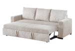 CONVERTIBLE SOFA IVORY CORDUROY
