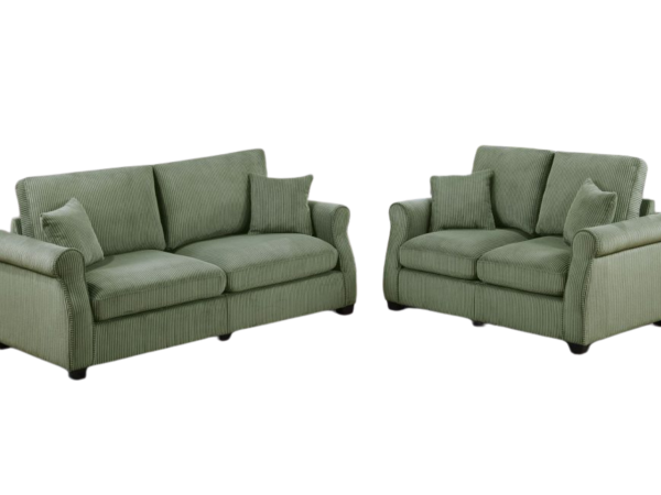 2 PCS SAGE CORDUROY SOFA LOVESEAT
