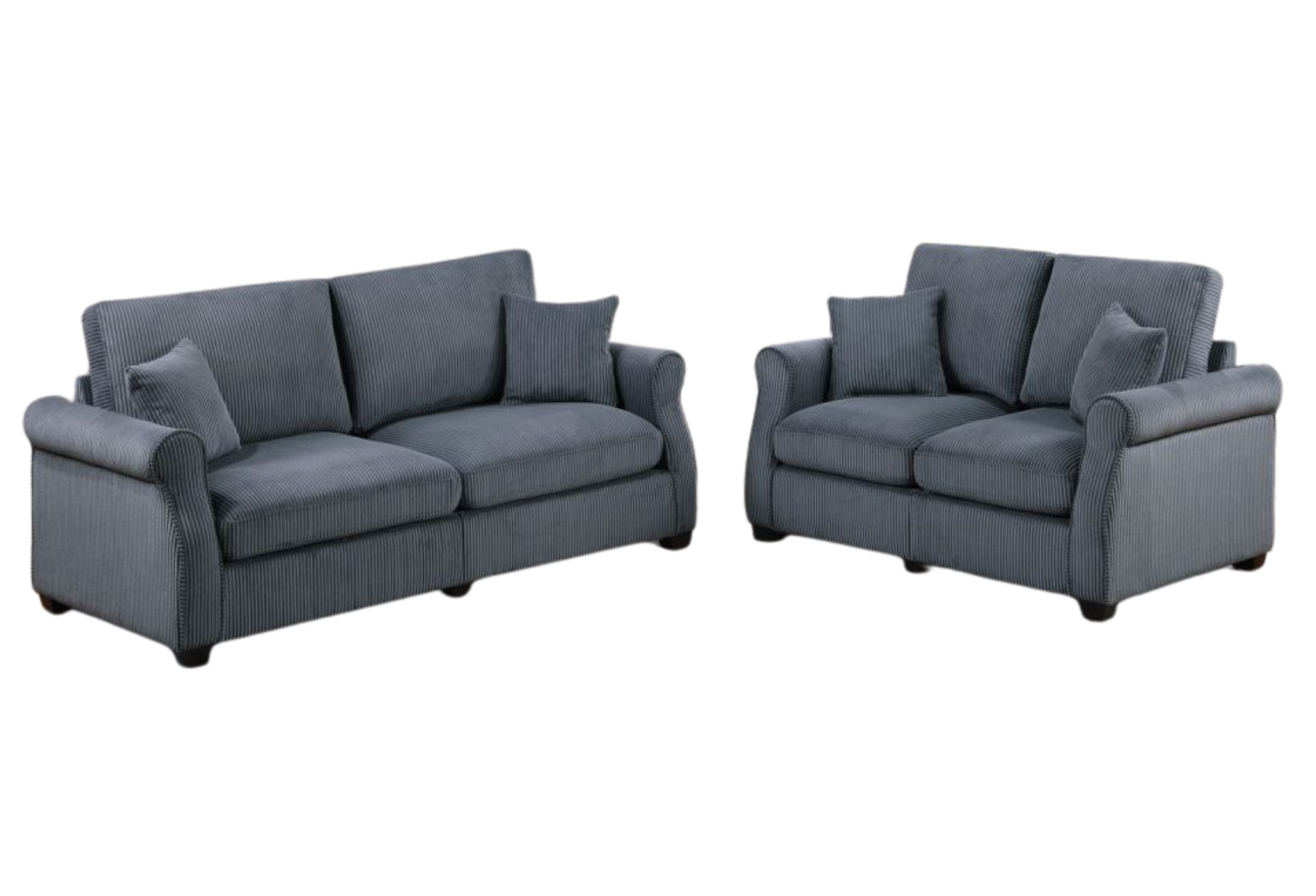 2PC SOFA SET DARK GRAY