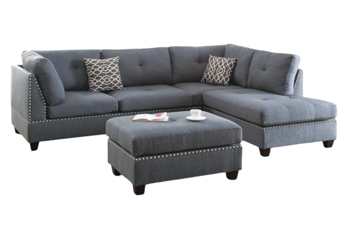 3PC SECTIONAL WITH OTTOMAN