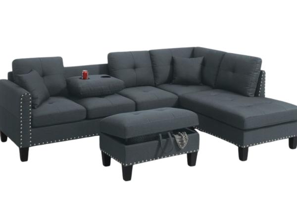 3PC SECTIONAL CHARCOAL