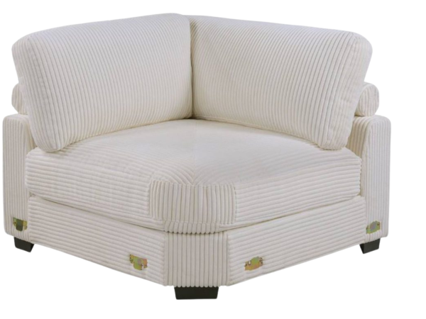 CORNER SOFA BEIGE WIDE-WELT CORDUROY