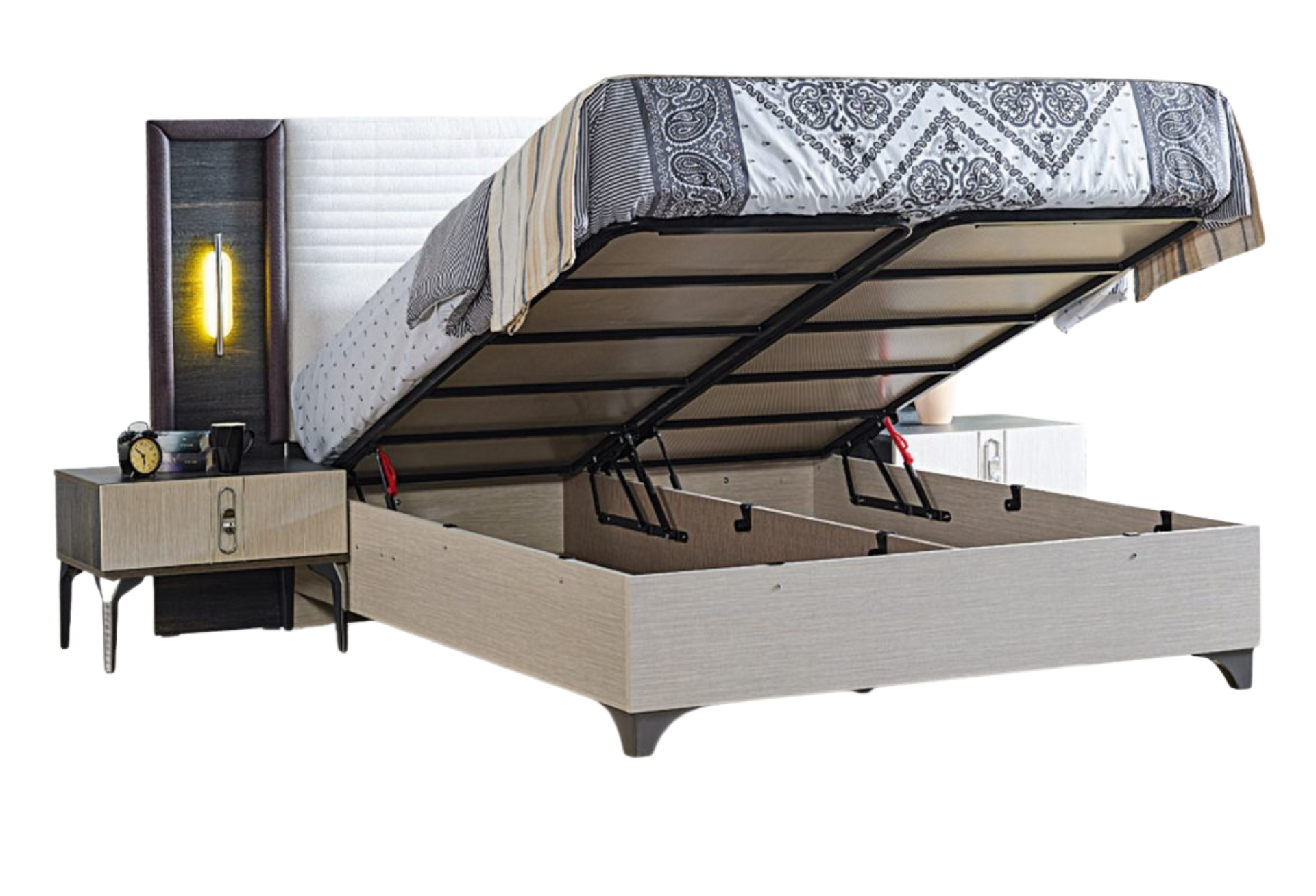 Nero King Storage Bed with Headboard